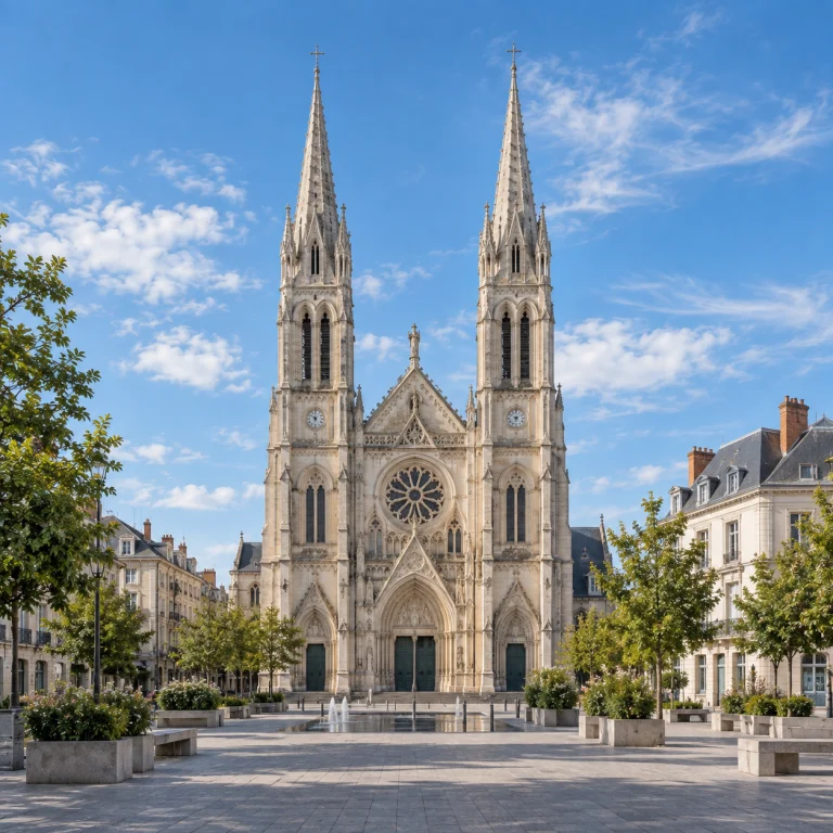 Illustration représentative de l’église Notre-Dame et du centre-ville de Cholet.